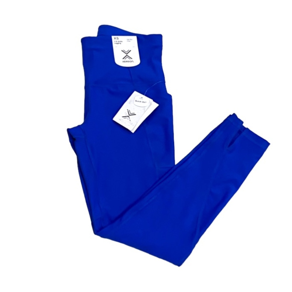 Xersion Quick-Dri Women’s Blue High-Rise Fitted 7/8 Ankle Legging XS